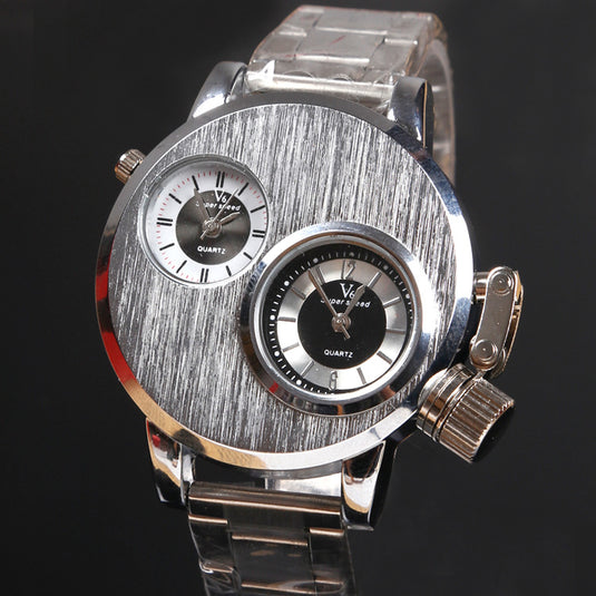 Wristwatch, quartz wristwatch alloy leather student Watch